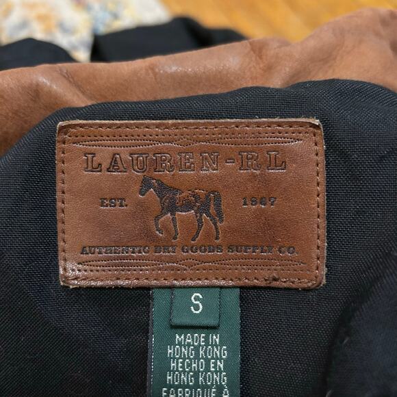 Vtg Lauren Ralph Lauren Black Riding Duster Trench Coat Womens Size Small - Picture 7 of 9